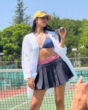 JUPE PLISSER JEAN CALÇON